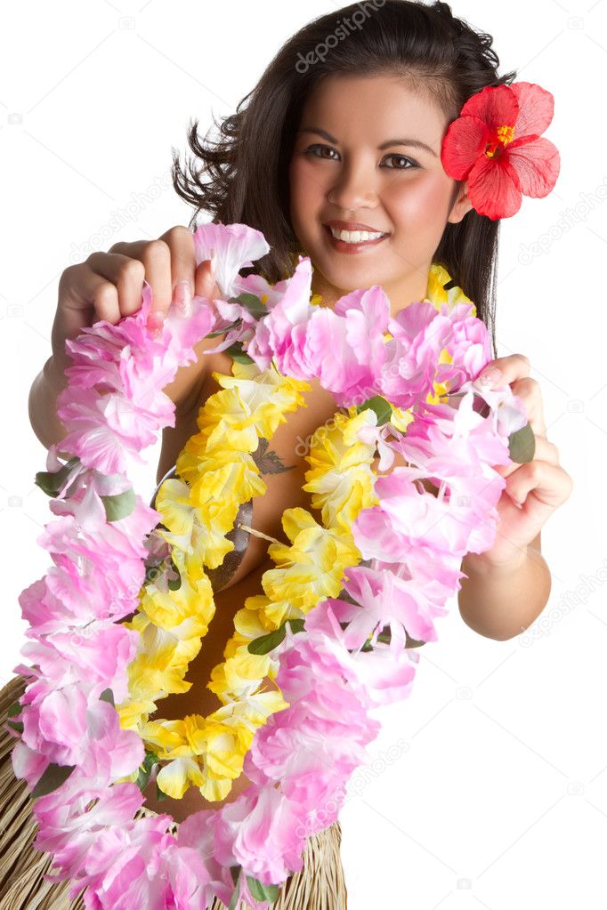 Tropical Flower Lei Woman