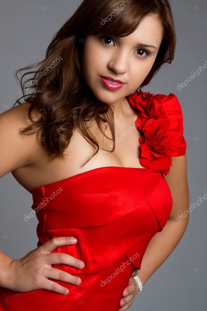 Red Dress Woman Stock Photo by ©keeweeboy 3702610