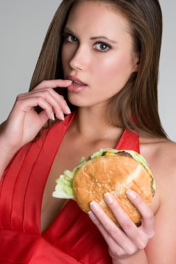 Sexy Burger Woman clipart