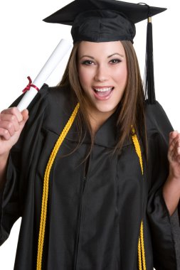 Excited Graduation Girl clipart