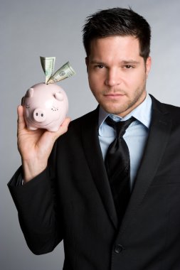 Piggy Bank Man clipart