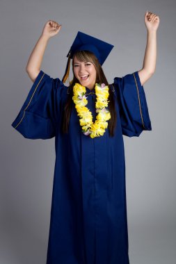 Excited Graduate Girl clipart