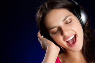 kulaklıklar müzik kız