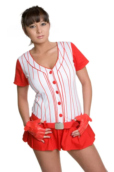Mulher de beisebol — Fotografia de Stock