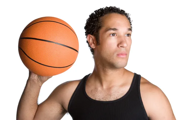 Muž hospodářství basketbal — Stock fotografie