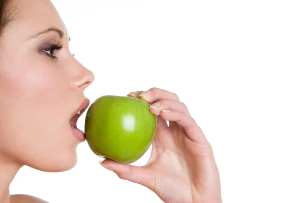 Woman Eating Apple — Stock Photo, Image