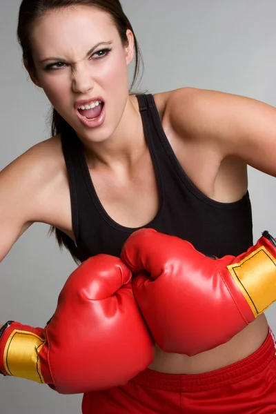 Menina de boxe — Fotografia de Stock