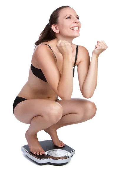 Frau mit Gewichtsverlust — Stockfoto