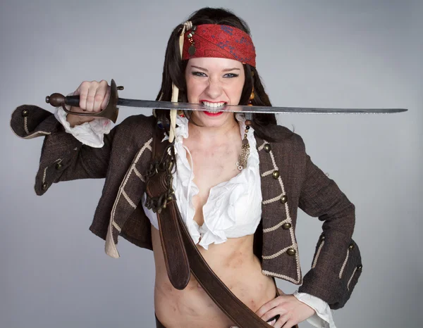 Хеллоуїн піратський костюм — стокове фото