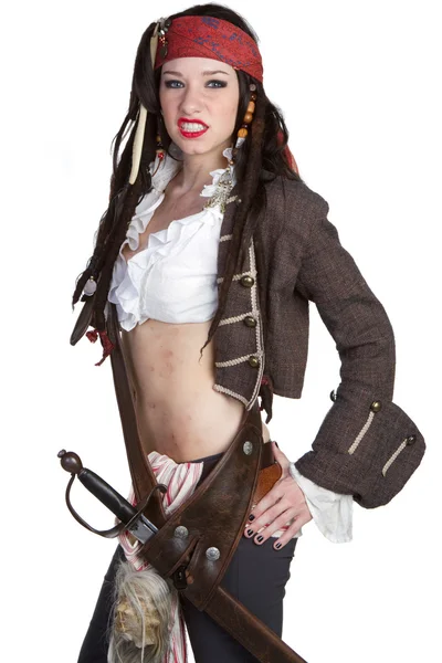 Pirat kvinna — Stockfoto