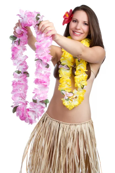 Mujer hawaiana Lei — Foto de Stock