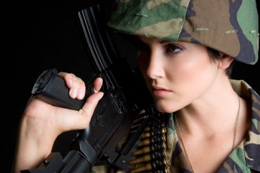 Military Woman clipart