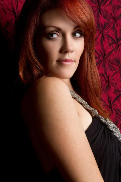 붉은 머리 여인 — 스톡 사진
