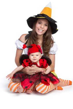 Mother Daughter Halloween clipart