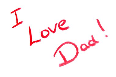 Father's Day Dad i love you card clipart