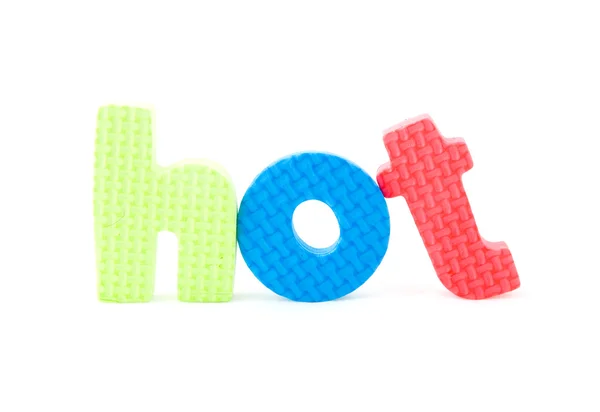 Colorful letters with hot — Stock Photo, Image