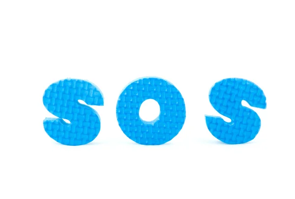 Colorful letters with help sos — Stock Photo, Image