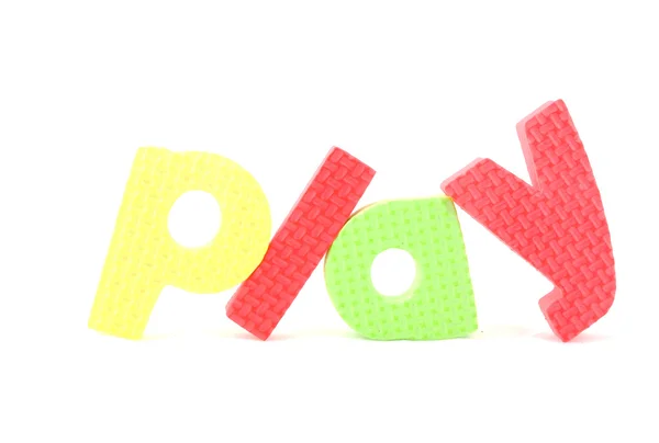 Colorful letters with play — Stock Photo, Image