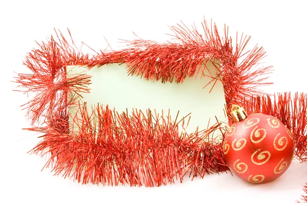 Not kartı ile Noel flama — Stok fotoğraf