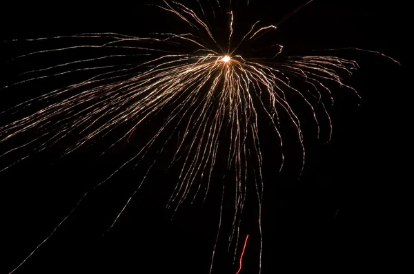 Long exposure of multiple fireworks — Stock Photo, Image