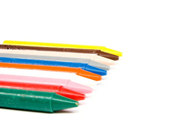 Crayons isolados em branco Imagem De Stock