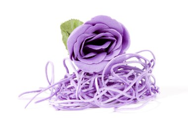 Beautiful purple rose on a white background clipart