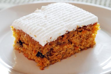 Carrot cake on a plate clipart