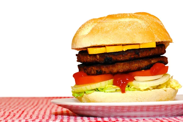 Doppio hamburger — Foto Stock
