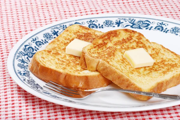 Francuskie tosty z widelcem — Zdjęcie stockowe