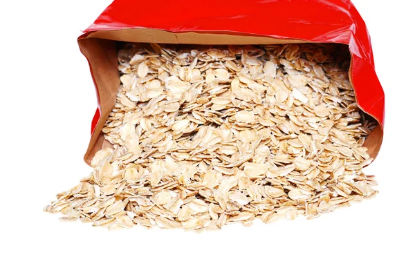 Spilled Large flake oatmeal — Stock Photo, Image
