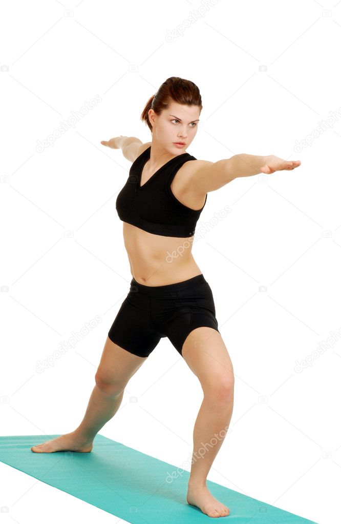 Young woman doing pilates