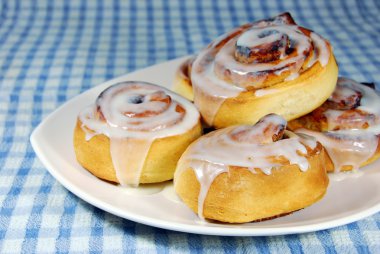 Cinnamon rolls on Plate clipart