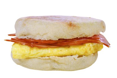 Ham and egg english muffin clipart