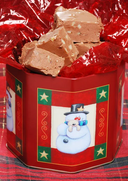 Christmas fudge with nuts — Stockfoto