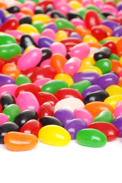 Colorful jelly beans isolated — Stock Photo, Image