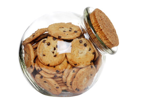 Cookies in a jar with cork lid