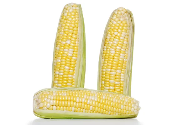 Uszy na kolby kukurydzy cukrowej — Zdjęcie stockowe