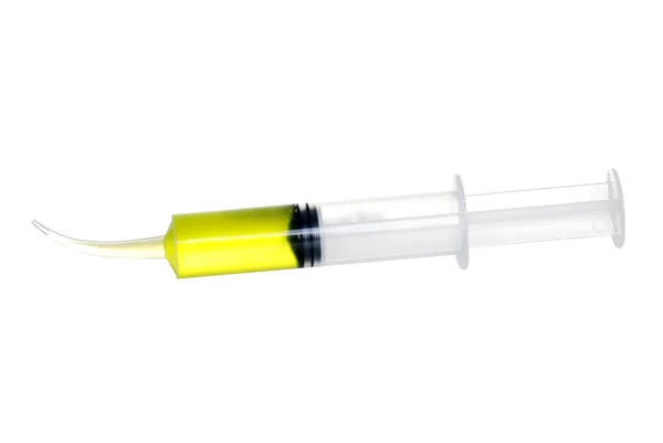 Dental syringe filled with mouthwash — Stock Photo, Image