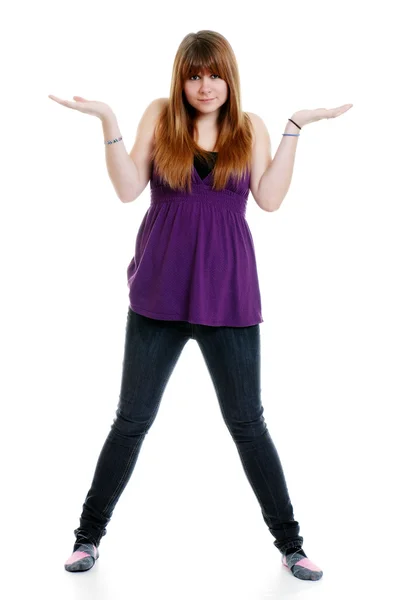 Female teenager confused Stock Picture