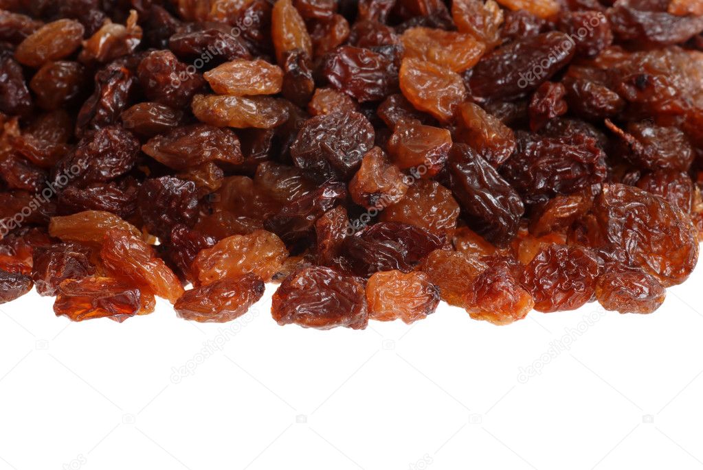 Closeup of raisins