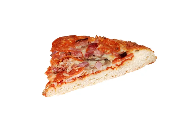 Isolated pizza slice — Zdjęcie stockowe