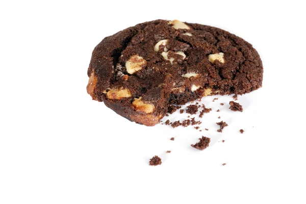 Печиво з білого шоколаду з укусом — стокове фото