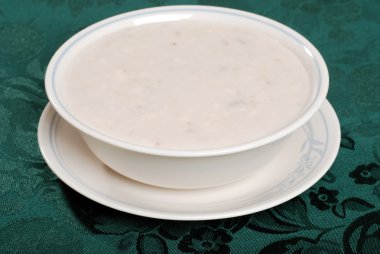 Closeup cream of mushroom soup clipart