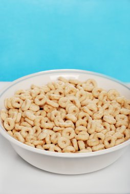 Closeup of a bowl of cereal clipart