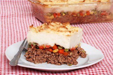 Shepards pie with a fork clipart