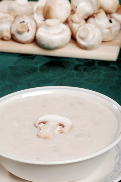 stock image Closeup creamed mushroom soup