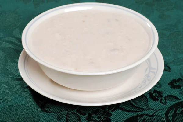 Closeup cream of mushroom soup — Stock Photo, Image