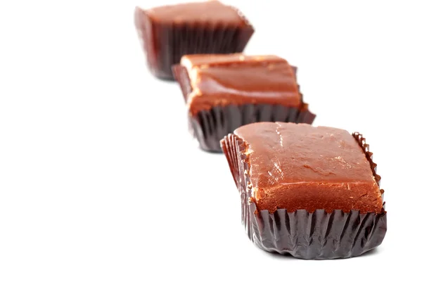 Closeup čokoládový fondán — Stock fotografie