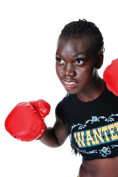 Mulher boxeadora — Fotografia de Stock