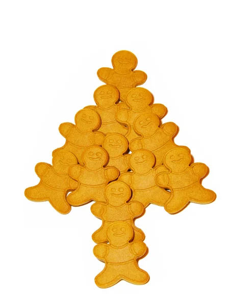 GingerBread Man Christmas Tree — Stock Photo, Image